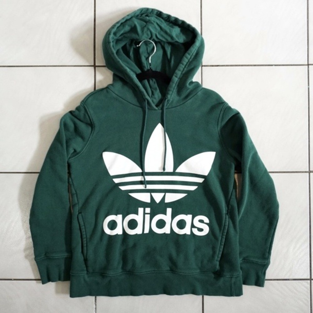 Adidas Originals Forest Green Trefoil Logo Hoodie